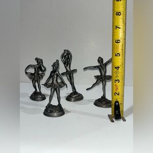 Elegant Silver Ballerina Sculptures